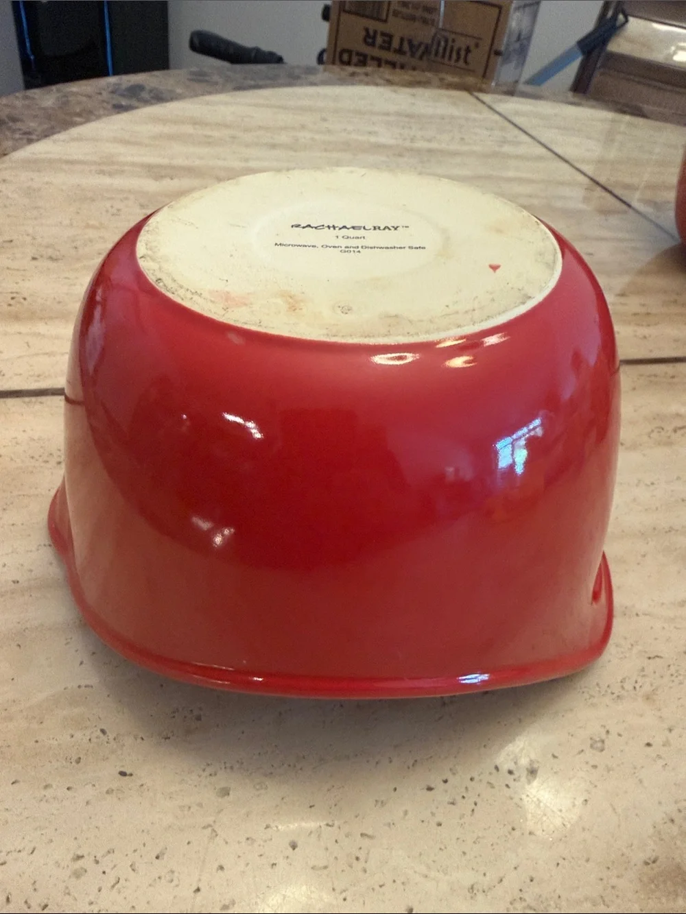 Rachael Ray Red Mixing Bowls with Handle and Pour Spout - Nesting Set